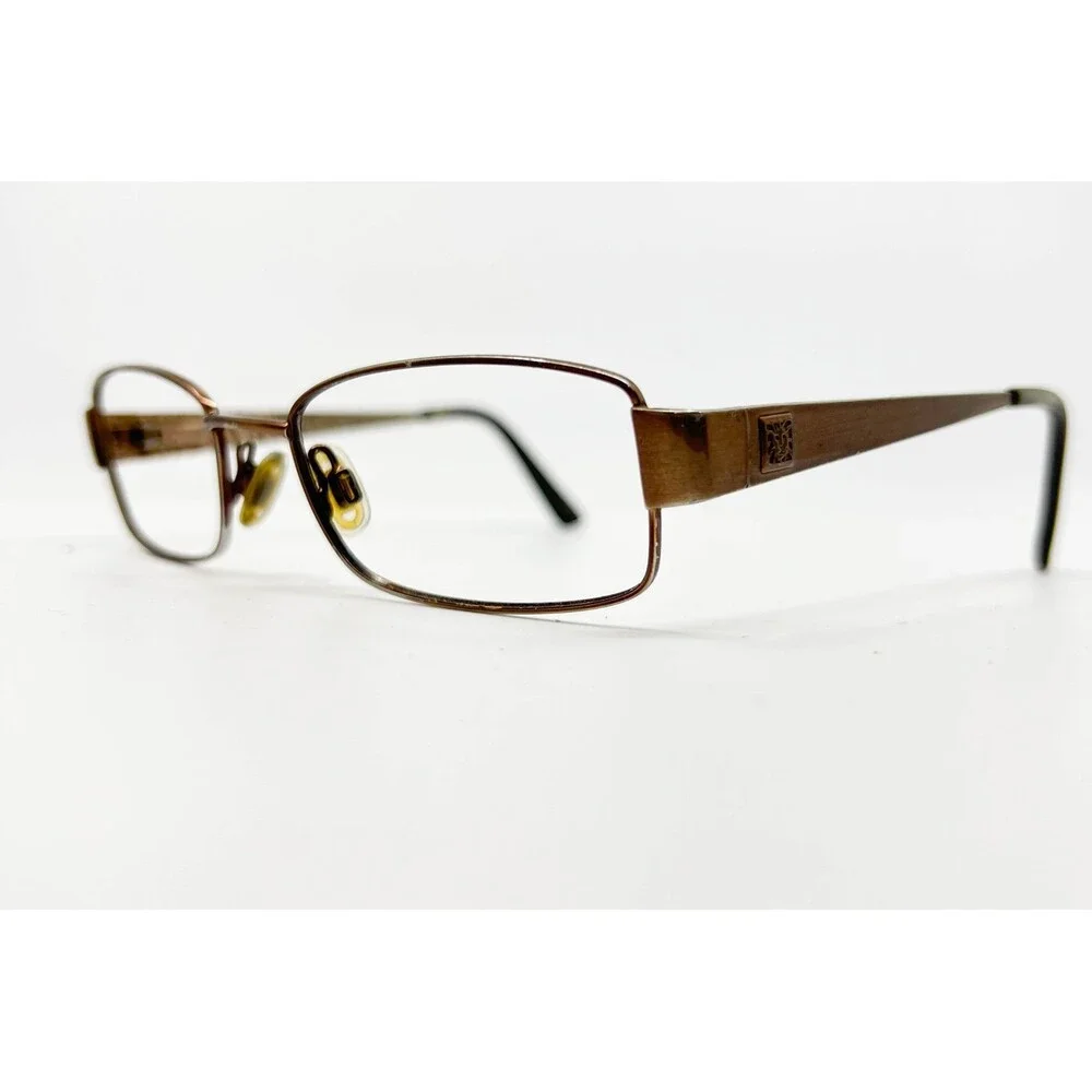 Anne Klein Eyeglass Frames Womens Mocha Brown Animal Print AK5046 50 17 130